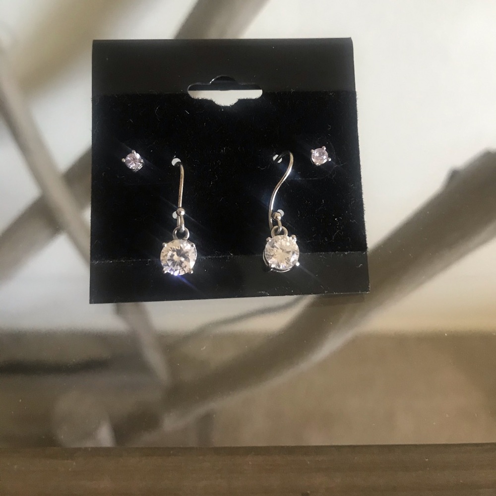 Rhinestone simple dangle/stud earrings